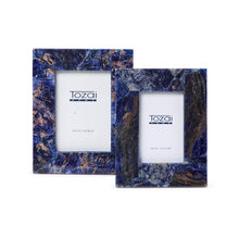 Load image into Gallery viewer, Tozai Set of 2 Sodalite Photo Frames ( 4&quot; x 6&quot; and 5&quot; x 7&quot;)
