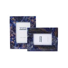 Load image into Gallery viewer, Tozai Set of 2 Sodalite Photo Frames ( 4&quot; x 6&quot; and 5&quot; x 7&quot;)
