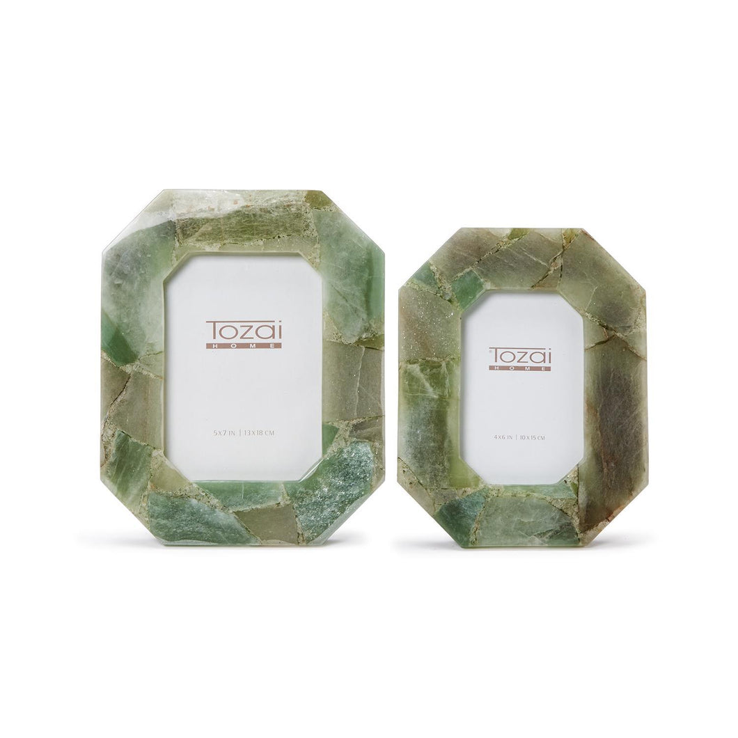 Tozai Set of 2 Green Quartz Photo Frames