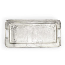 Load image into Gallery viewer, Two&#39;s Company Normandie Decorative Rectangular Silver Tray (Recycled Aluminum)
