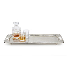 Load image into Gallery viewer, Two&#39;s Company Normandie Decorative Rectangular Silver Tray (Recycled Aluminum)
