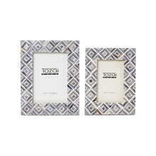 Load image into Gallery viewer, Tozai Set of 2 Grey Diamond Pattern Photo Frames
