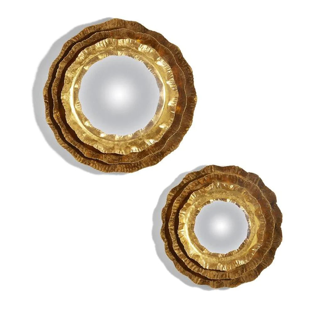 Two's Company Golden Waves Set of 2 Reflection Wall Art