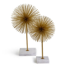 Load image into Gallery viewer, Two&#39;s Company Set of 2 Sunburst Sculptures on Marble Base
