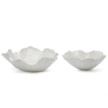 Load image into Gallery viewer, Two&#39;s Company White Free Form Serving Bowls (Set of 2) Food Safe
