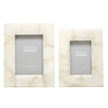 Load image into Gallery viewer, Two&#39;s Company White Quartz Set of 2 Photo Frames in Gift Box (4x6&quot; &amp; 5x7&quot;)
