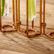 Load image into Gallery viewer, Tozai Lavoisier Hinged Flower Vases With Antiqued Gold Finish, 10-Piece Set

