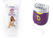 Load image into Gallery viewer, Emjoi Epilator Duo - Emjoi 2in1 e60 Precision Hair Removal Epilator with Sensitive Attachment and After Epilation Cream (5oz)
